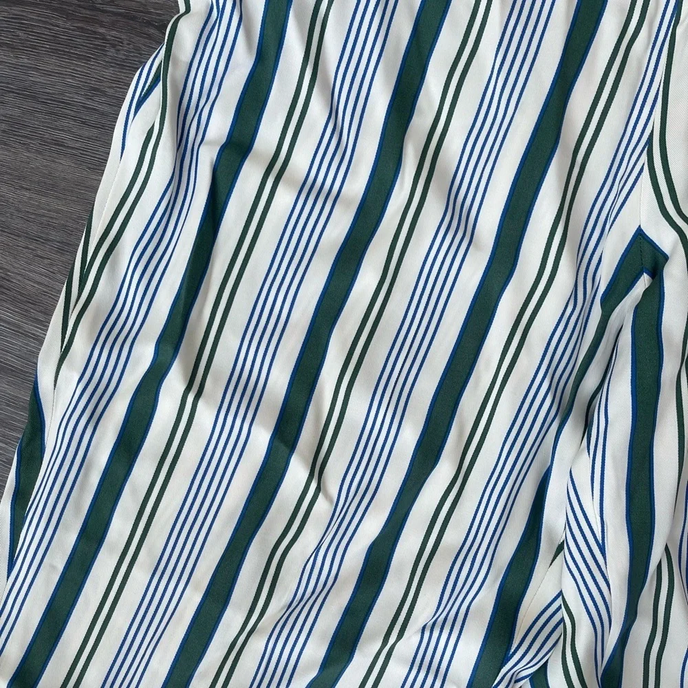 Tory Burch | Striped Straight Leg Lightweight Trousers Beachy Contemporary